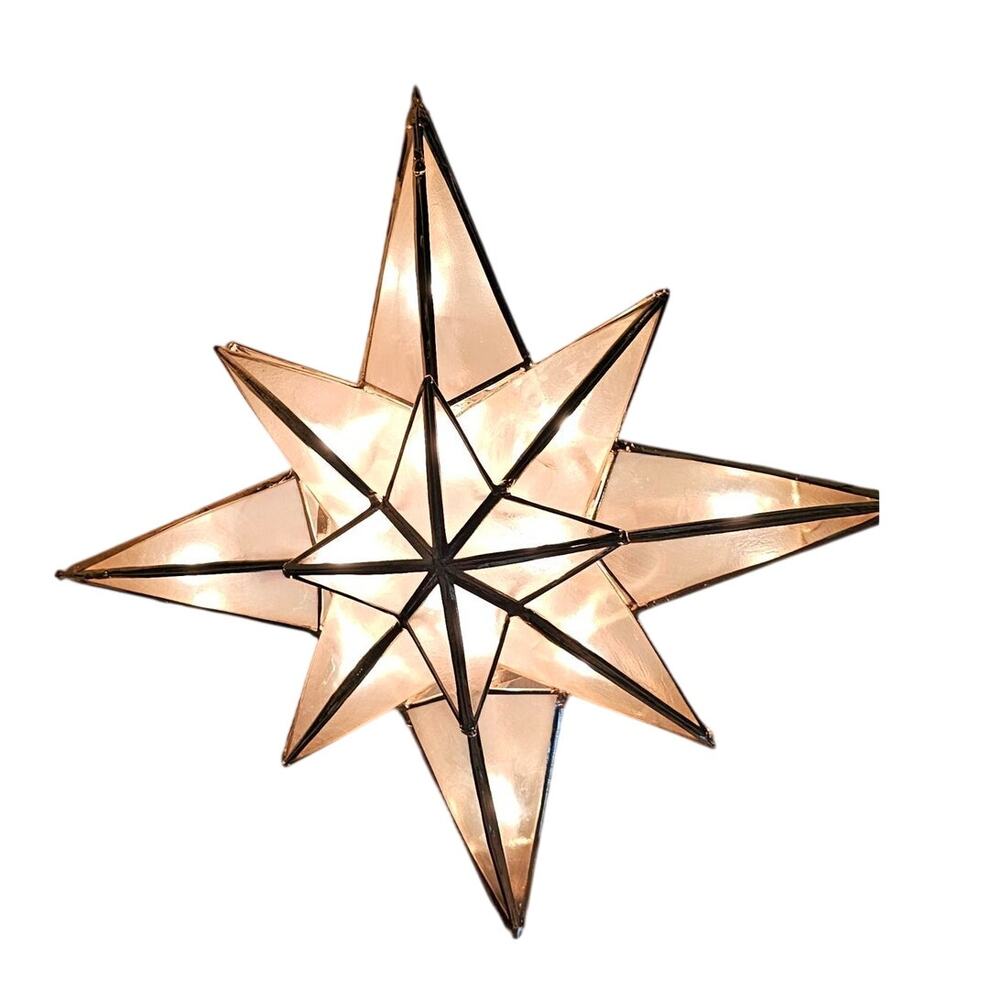 Clear Capiz Bethlehem Star Tree Topper